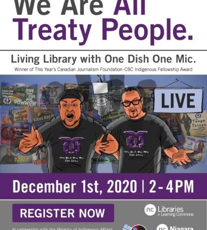 A poster advertising the We are All Treaty People event