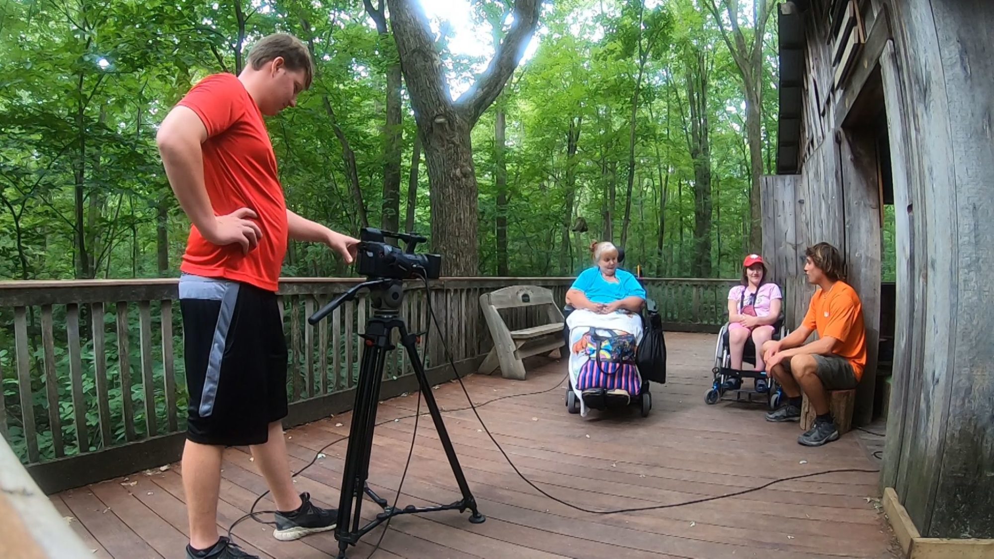 Jacob Graham films at Heartland Forest