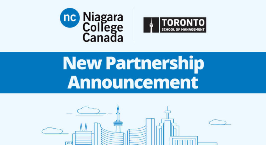 Niagara College and Toronto School of Management announce a new partnership