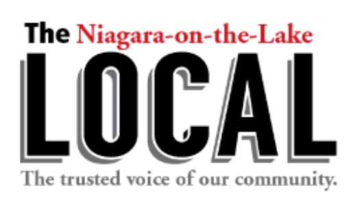 Text-based logo for the Niagara-on-the-Lake Local. The typeface is black and red.